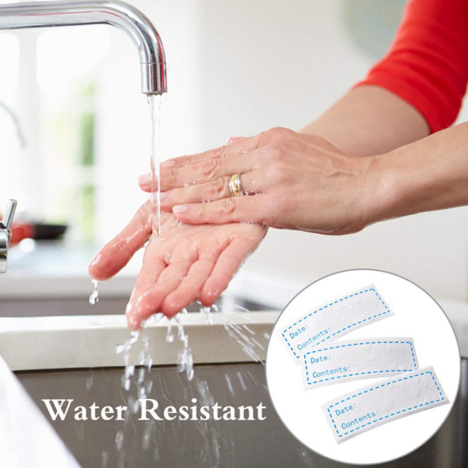 1X3 ''Blank Voedsel Opslag Labels Oplosbare Stickers Herbruikbare Containers Tag