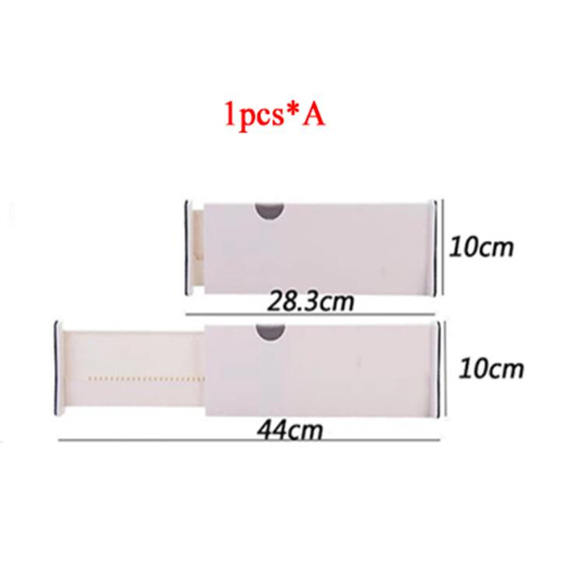 Adjustable Storage Drawers Divider Retractable Plastic Drawer Partition Holder Home Storage Clapboard Kitchen Organized: A