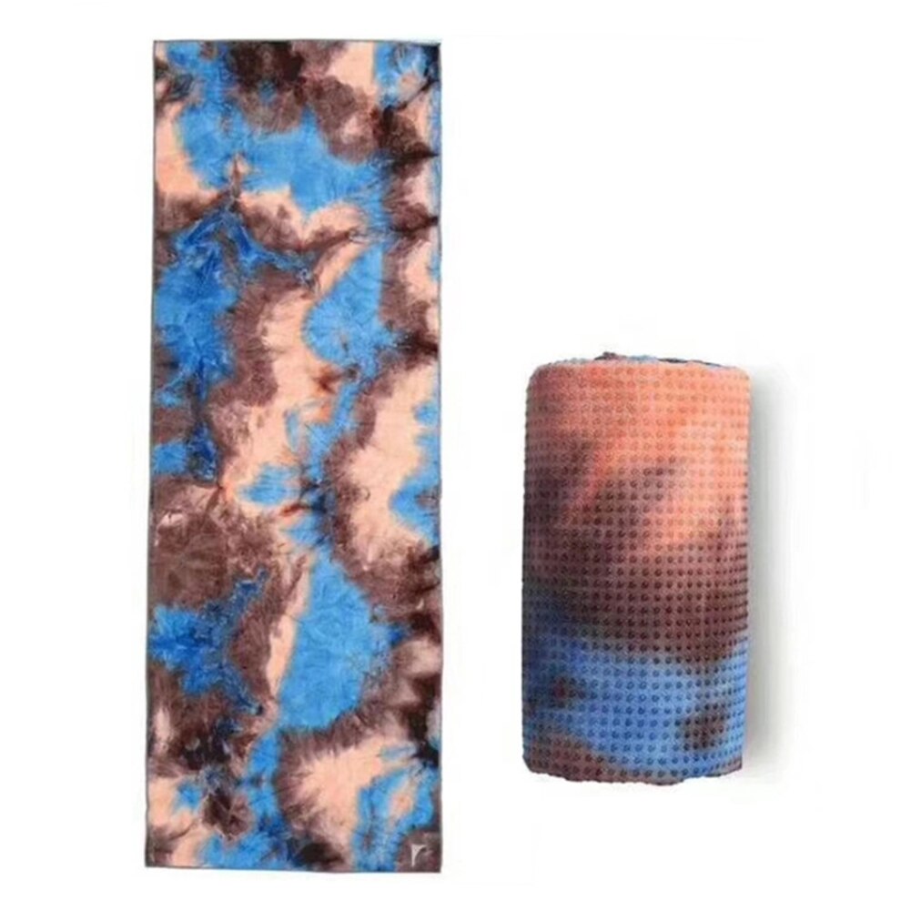 Halkfri yogamatta handduk 185*63cm tryckta yogahandduk fitness träningsmatta överdrag för pilates gym yoga gradient färger filtar: C