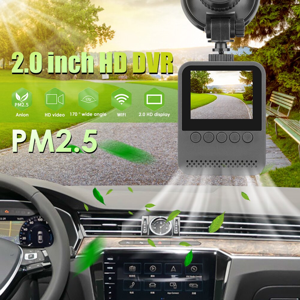 Se007 wifi 2k hd auto dvr camera 170 groothoek wifi nachtzicht dashcam ionisator veilige herinnering dashboardcamera