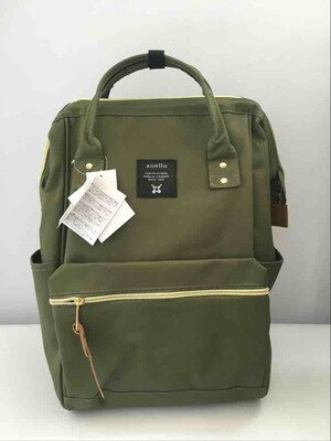 Japan Style Oxford School Backpacks For Teenage Girls Boys Vintage Backpack College Bag Women Lightweight A Ring Cute Backpack: Army Green / Small L23cm H32cm