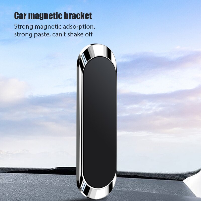 Magnetic Universal Car Phone Holder Dashboard Mini Strip Shape Stand in Car For iPhone Xiaomi Metal Magnet GPS Mount for Wall