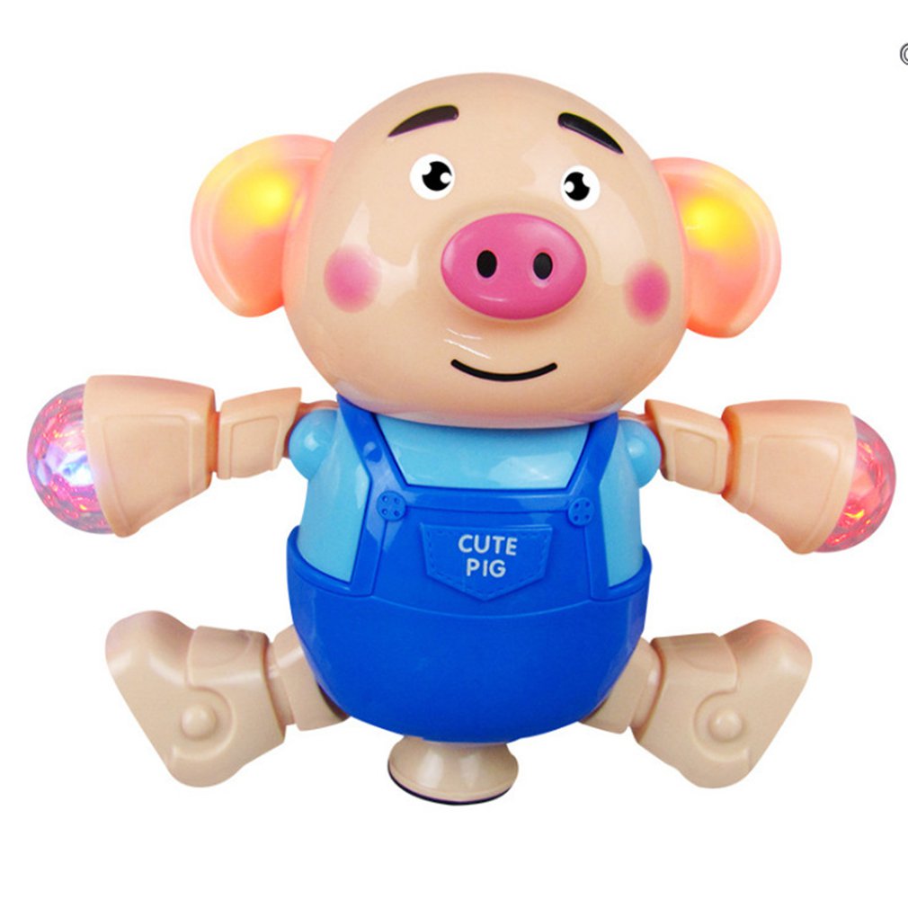 lindo algas baile cerdo cantando caminando con luz niños electrónicos Vocal juguetes para los niños de las niñas interactivo juguete