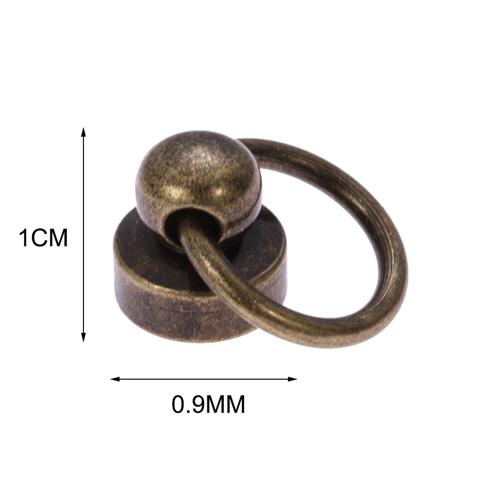 100Pcs/Bag Round Ring Head Garment Rivet Round Head Screws With Pull Tab Brass Nail DIY Cloth Button Stud for Clothes Phone Case