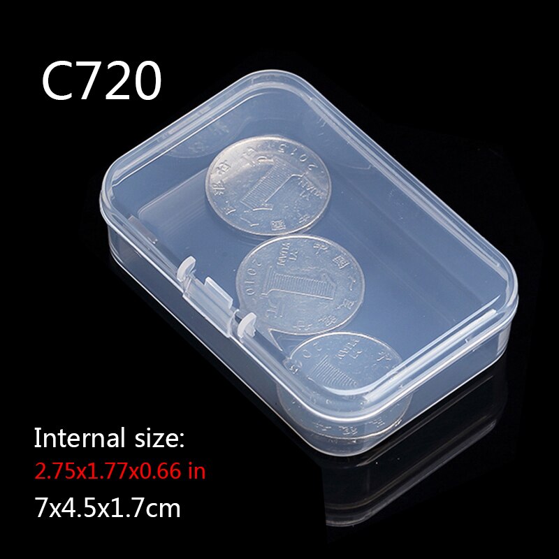 Mini Boxes Rectangle Clear Plastic Jewelry Storage Case Container Packaging Box for Earrings Rings Beads Collecting Small Items: c720