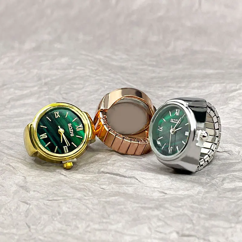Anillo de reloj de dedo para hombre y mujer, accesorios de con movimiento , carcasa de aleación Vintage, reloj de cuarzo, joyería, , superventas