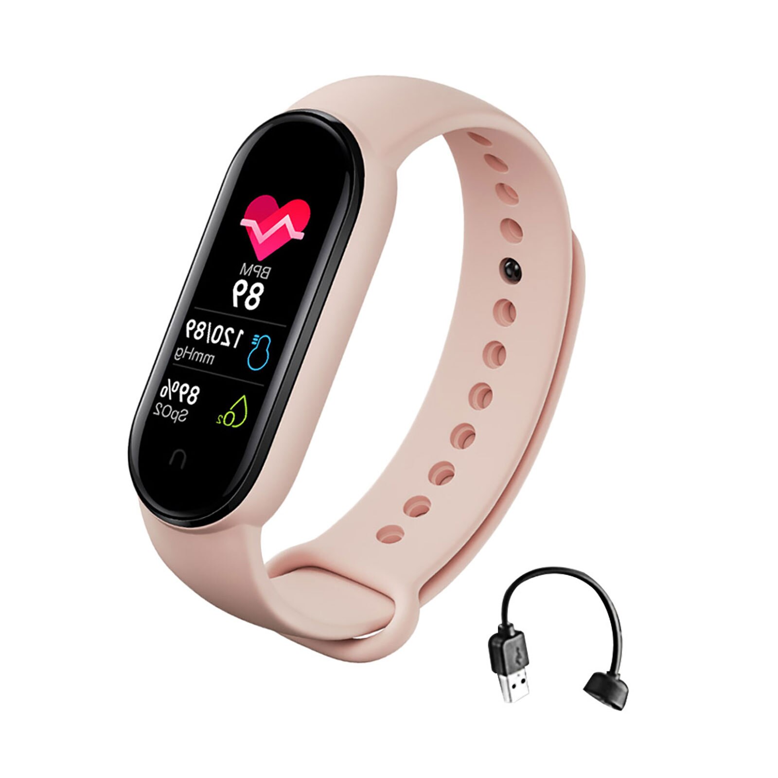 Newst Android Clever Armbinde für männer und frauen Smartwatch IOS Fitness Armbinde Armbinde damen Sport Armbinde Fitness: rosa set1