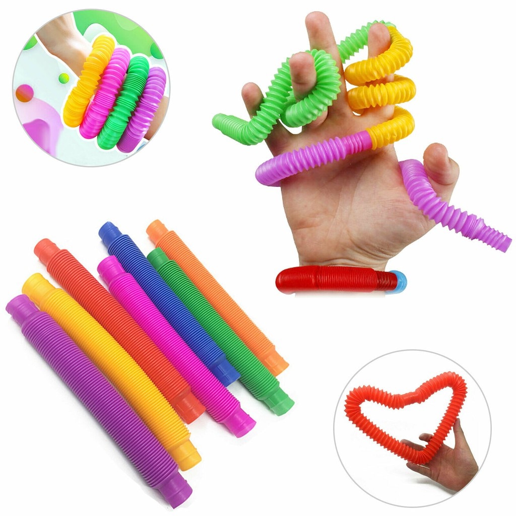 Giocattoli colorati per tubi Pop Fidget per bambini strumenti sensoriali per giocattoli pieghevoli educativi antistress