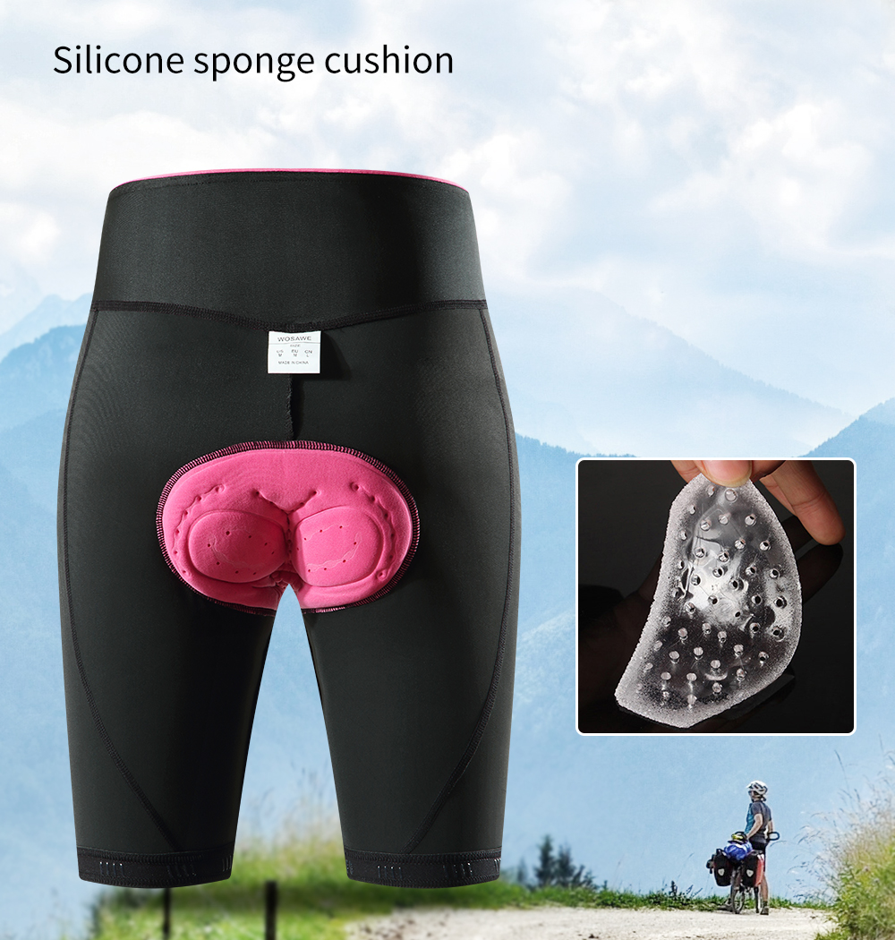 Pantaloncini da ciclismo da donna WOSAWE pantaloncini da bici MTB da strada ad asciugatura rapida con calzamaglia da equitazione per motociclista femminile traspirante imbottita in Gel 3D