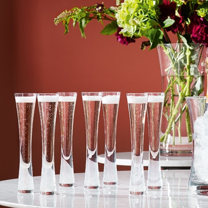 2 stk champagneglas glitter flutes klare kopper boble vin tulipan cocktail til bar fest brudekjole vinglas