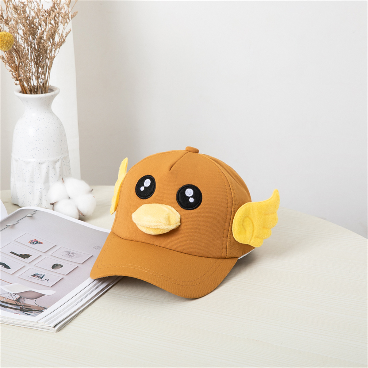 Gorra de béisbol para niños y niñas, sombrero de sol clásico de graffiti, color sólido, patrón divertido tridimensional, gorra de béisbol para niños, sombrero de: Chocolate