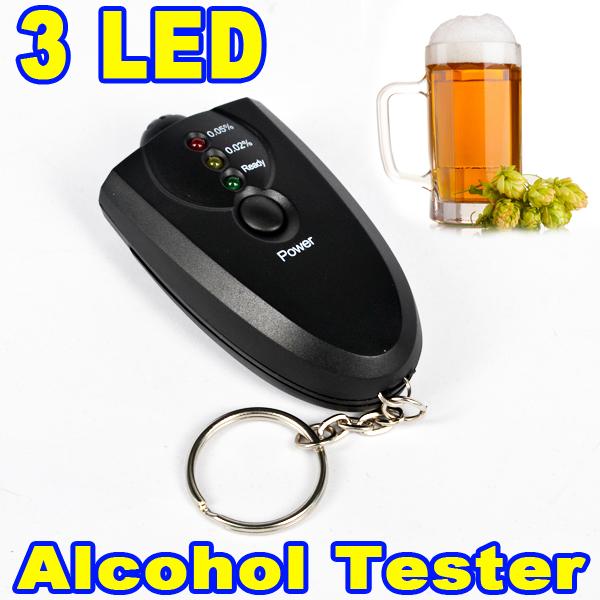 Draagbare Sleutelhanger Rood Licht Led Zaklamp Alcohol Adem Tester Blaastest Professionele Sleutelhanger Alcohol Tester Analyzer