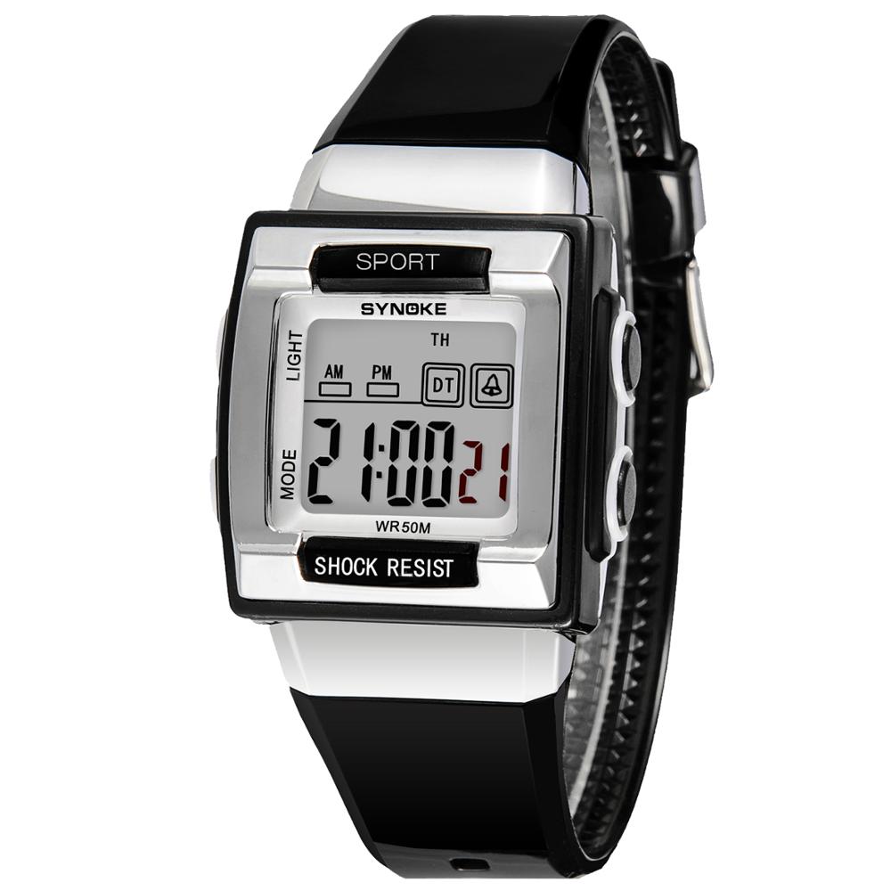 Uthai CQ116 Kinderen Student Waterdichte Digitale Horloge Mode Kleurrijke Stopwatch Wekker Multifunctionele Digitale Horloge: black