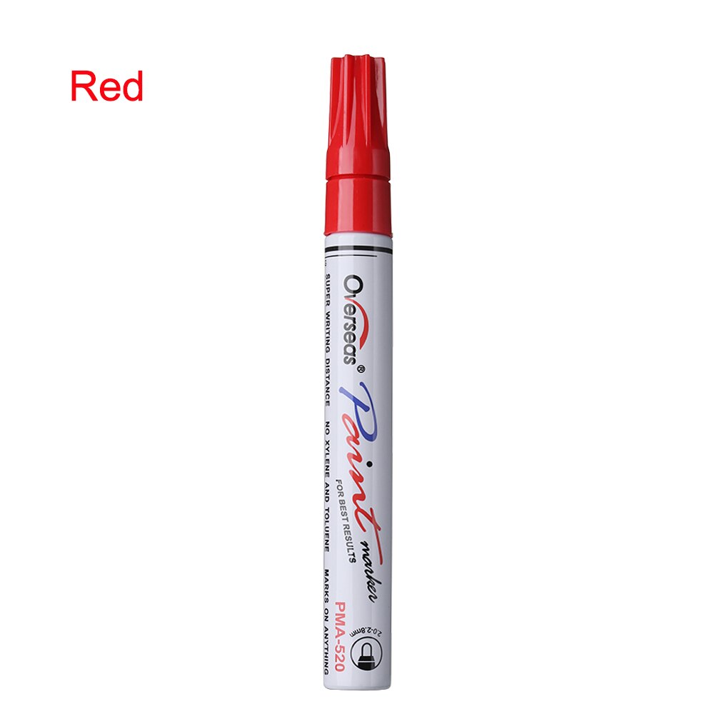 7 farben Universelle Wasserdichte dauerhaft Farbe Marker Stift Auto Reifenprofil Gummi Metall Graffiti Fettige Filzstift: rot
