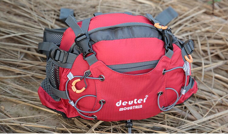 7l sacs banane imperméables et résistants à l'usure pour hommes et femmes, idéal pour l'escalade, le voyage, le camping, l'équitation et la randonnée: Rouge