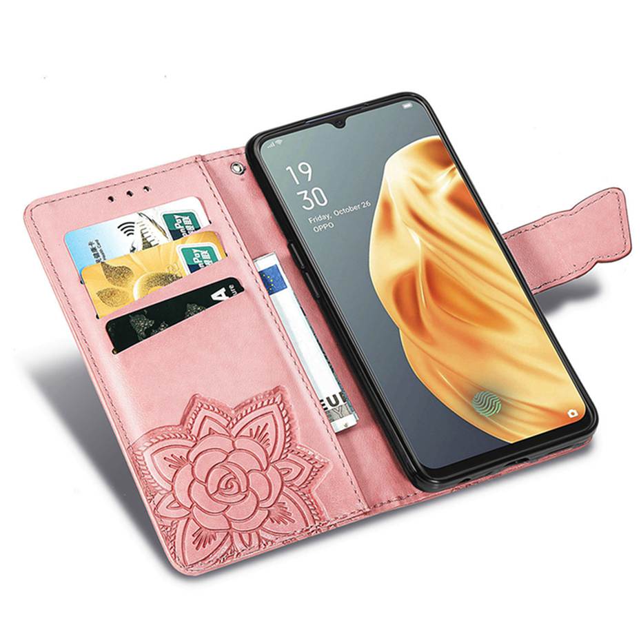 3D Vlinder Flip Case Voor Oppo A91 F15 Case Wallet Leather Telefoon Case Op Voor Oppo A91 F15 Cover