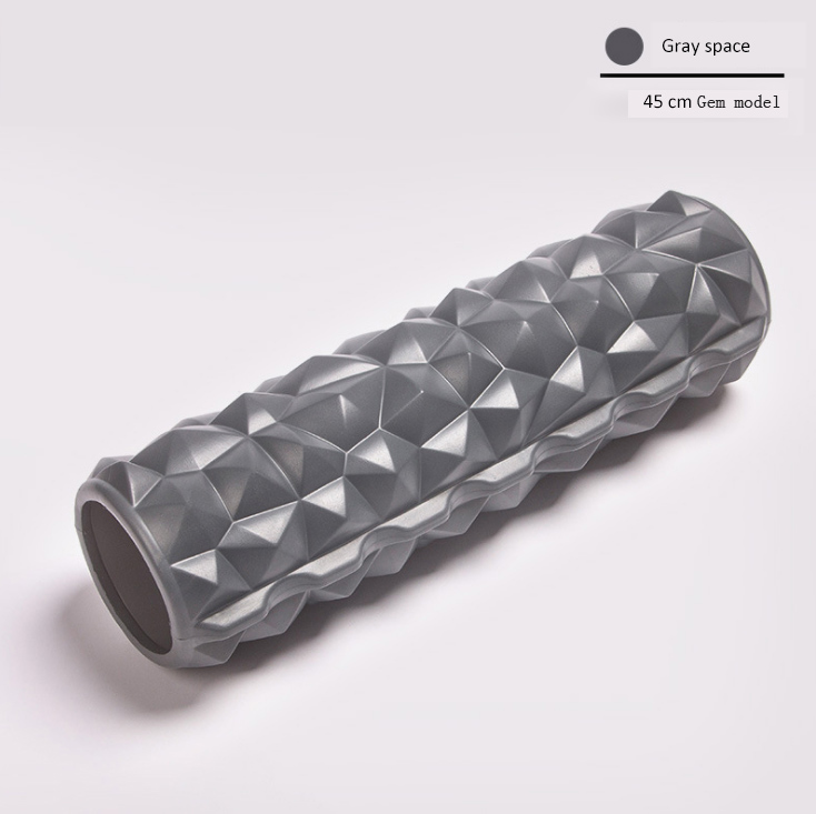 Drill Stone Yoga Massage Foam Roller Muscle Relax Lean Leg Foam Column Fitness Spike Yoga Stick Beginner Shaft Roller: Dark Gray