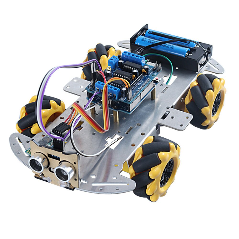 4WD DIY Smart Robot Car With Bluetooth,Ultrasonic module For Arduino Education Programming for CH340 Uno R3 with Tutorials