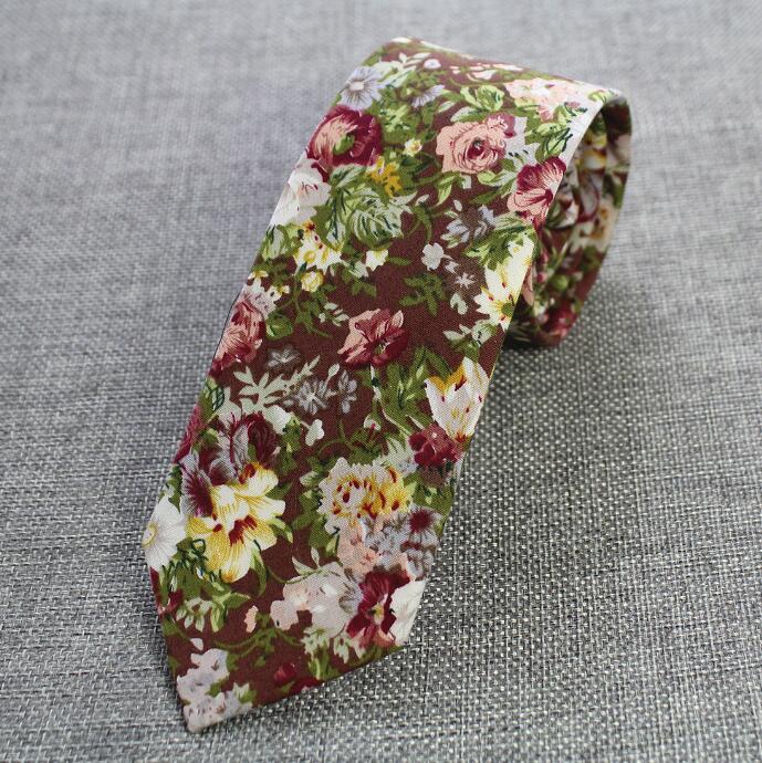 Rbott Retro Floral corbatas Paisley corbata 6cm corbatas de algodón para hombres Casual corbatas delgadas corbatas para bodas traje de: 20
