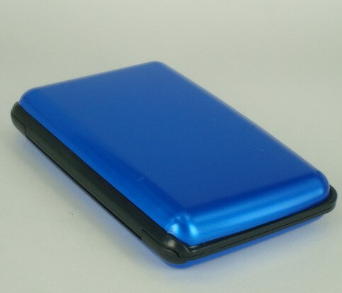 Wasserdicht karte Halfter männer reise metall karte Halfter kreditkarte Halfter tasche glänzend antimagnetisch wasserdichte Aluminium karte Halfter: Blau