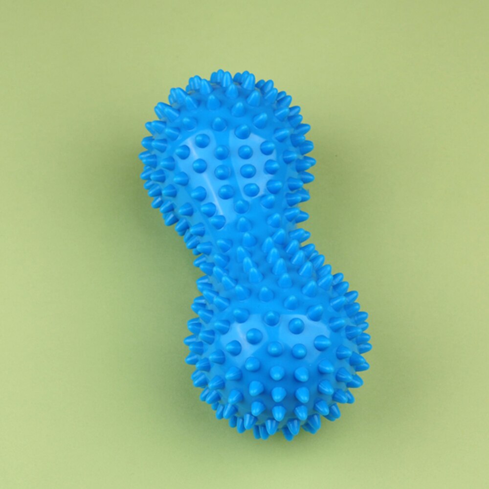 Anti Stress Massage Ball for Hand Foot Body Neck Back Yoga Fitness Gym Training Trigger Point Relax Massager Spiky Physiotherapy: Blue Peanut