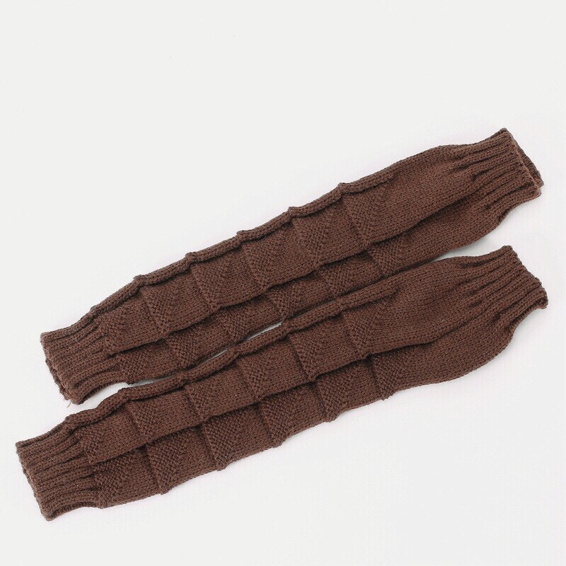 Retro kvinnlig kausal damhandskar twist fingerlösa handskar vinter armvärmare lång stickad vante för dam damhandskar: Kaffe