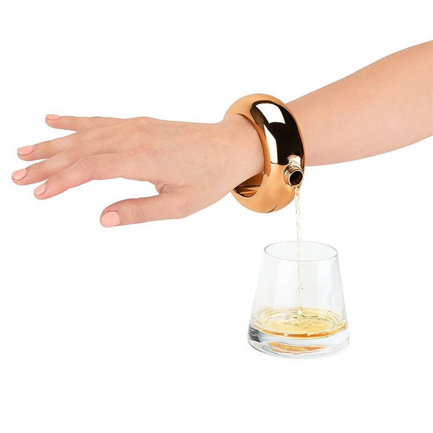 Creatieve Bangle Armband Heupfles Rvs Alcohol Metalen Whiskey Vodka Heupfles Pocket Flagon Chic Drinkware