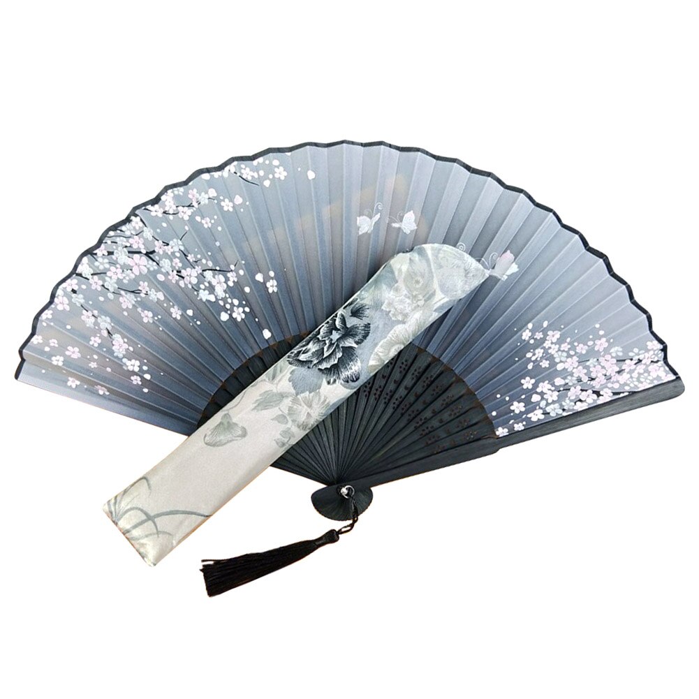 Hand Gehouden Vouwen Fans Met Een Stof Mouw Voor Bescherming Voor Chinese Japanse Vintage Retro Stijl: FAN0294H03