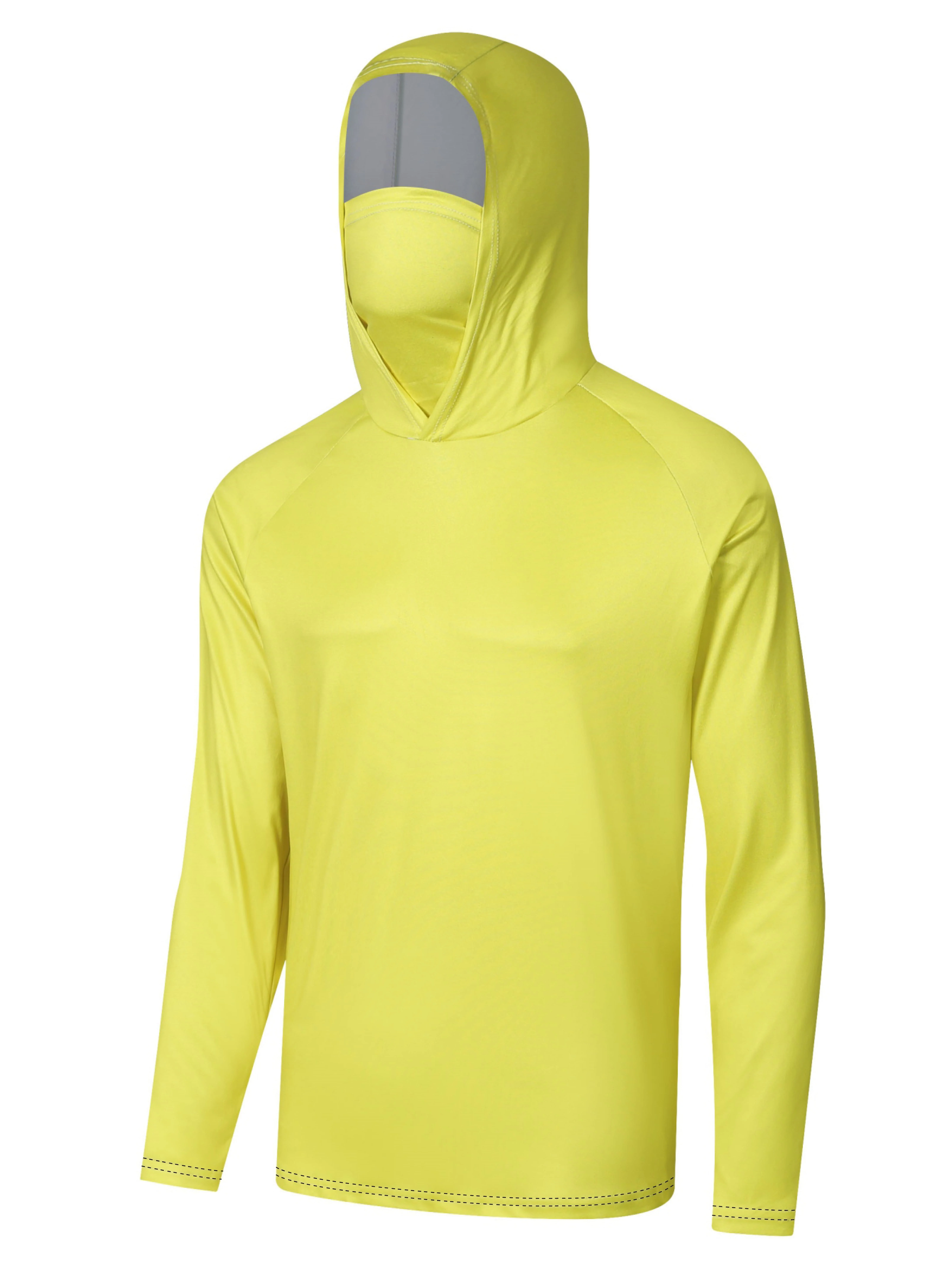 Camisas de pesca masculinas com capuz, roupas de camuflagem manga comprida, camisetas com proteção solar, verão: XXL / Laranja