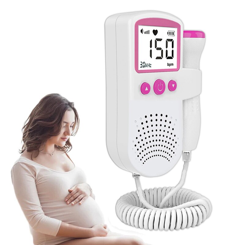 Foetale Hartslag Detector 3.0M Foetale Hartslag Geluid Tijdens Zwangerschap Ingebouwde Luidspreker Foetale Doppler Lcd-scherm 9 weken Thuis