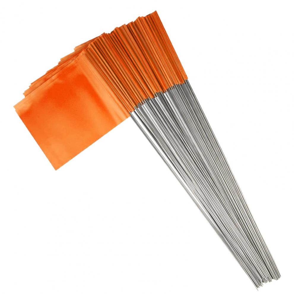 100 Pcs 14*10cm Marking Flags Colorful Lawn Flag Markers Waterproof Non-Fading PVC Landscape Flags Landscape Sprinkler Flags: Orange