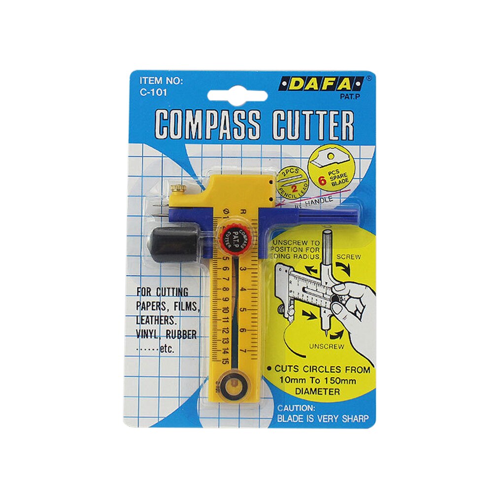 Compass Circle Cutter Circular Cutting Tool Adjustable Compass Circle Cutter Dia 10mm-150mm Craft Rotary Cardboard Cutter