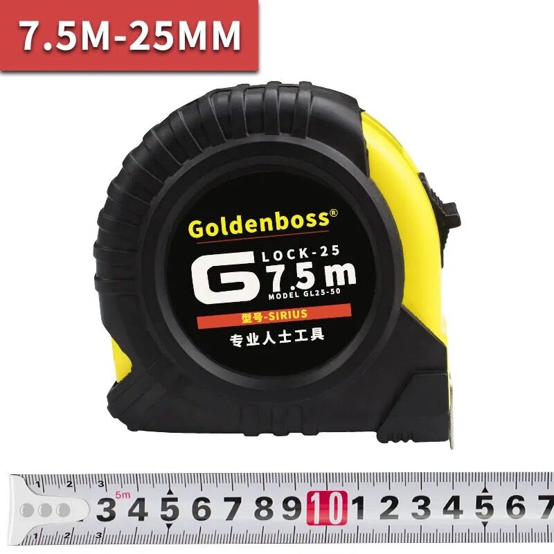 Målebånd 3/5/7.5/10 meter en rekke presisjon og slitesterk måle linjal målebånd presis og tydelig: 7.5m 25mm