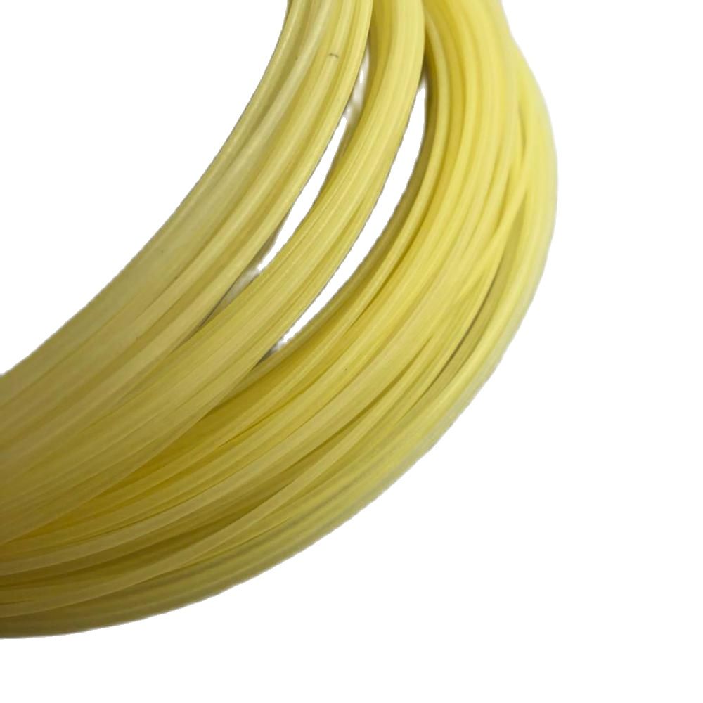 10 stücke ZARSIA Tennis Schläger Schnur 1,30mm Nylon Tennis Ausbildung Schnur 12m Weiches gefühl blass gelb