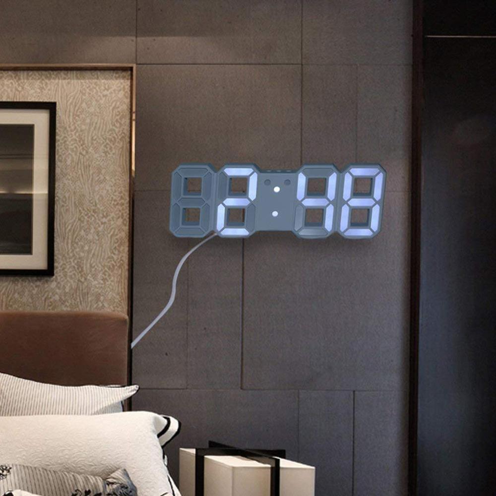 Modern Wall Clock Timer 3D LED Digital Wall Clock Temperature clock K7I8
