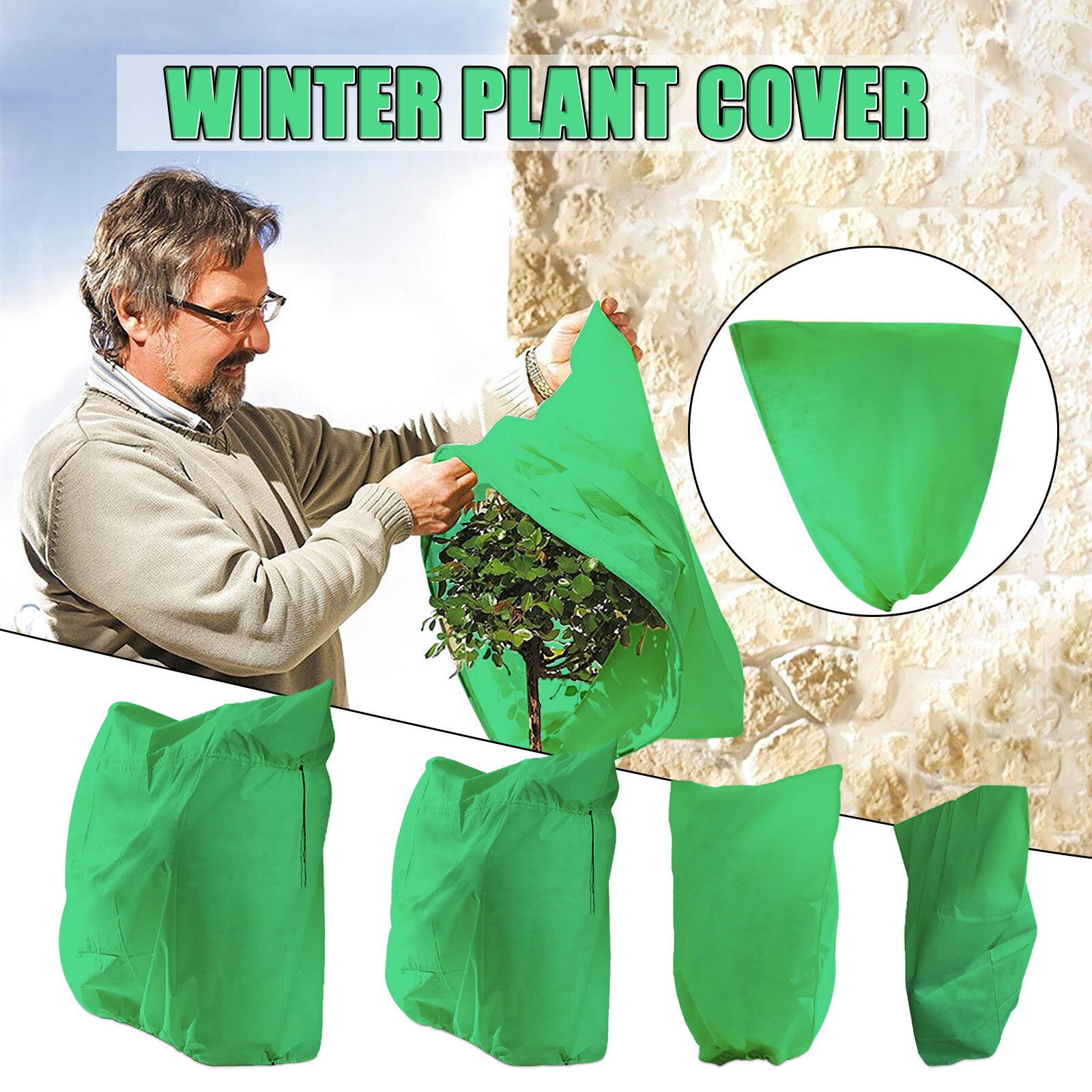 Warm Cover Tree Shrub Plant Protecting Bag Frost Protection Yard Garden Winter Garden Waterbulbs Redes De Proteccion Plant Cover