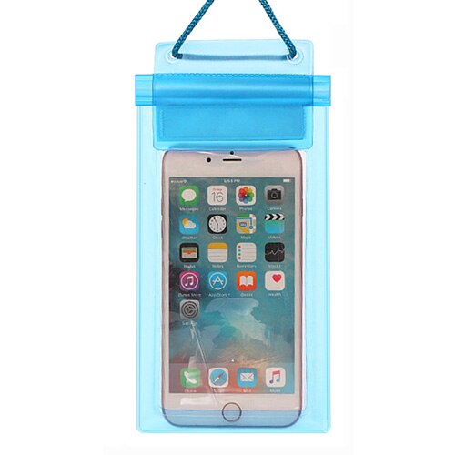 Universele Waterdichte Telefoon Case Voor Iphone 11 Pro Xs Max Xr X 8Plus 7 6S Samsung Mobiele Telefoon bag Cover Coque Water Proof Pouch: Light Blue