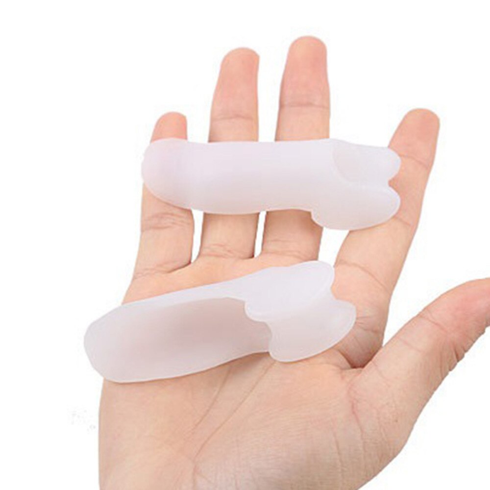 1 par Pouco Dedo Mindinho Do Pé Polegar Para O Uso Diário de Correção Hálux Valgo Silicone Gel Toe Joanete Guarda Cuidados Com Os Pés separador do dedo do pé