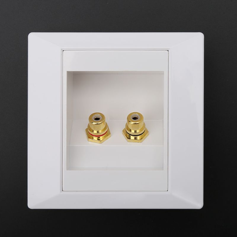 RCA Wall Socket Audio Panel Speaker Junction Box Lotus Power Outlet 19QB