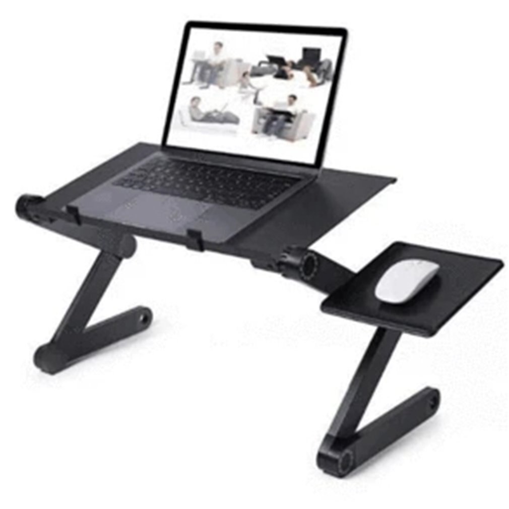 Laptop Table Stand With Adjustable Folding Ergonomic Stand Notebook Desk For Ultrabook, Netbook Or Tablet With Mouse Pad