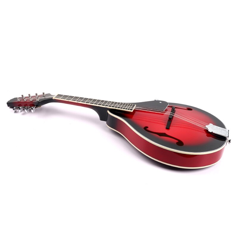 8-String Basswood Sunburst Mandolin Musical Instrument with Rosewood Steel String Mandolin Stringed Instrument Adjustable Bridge