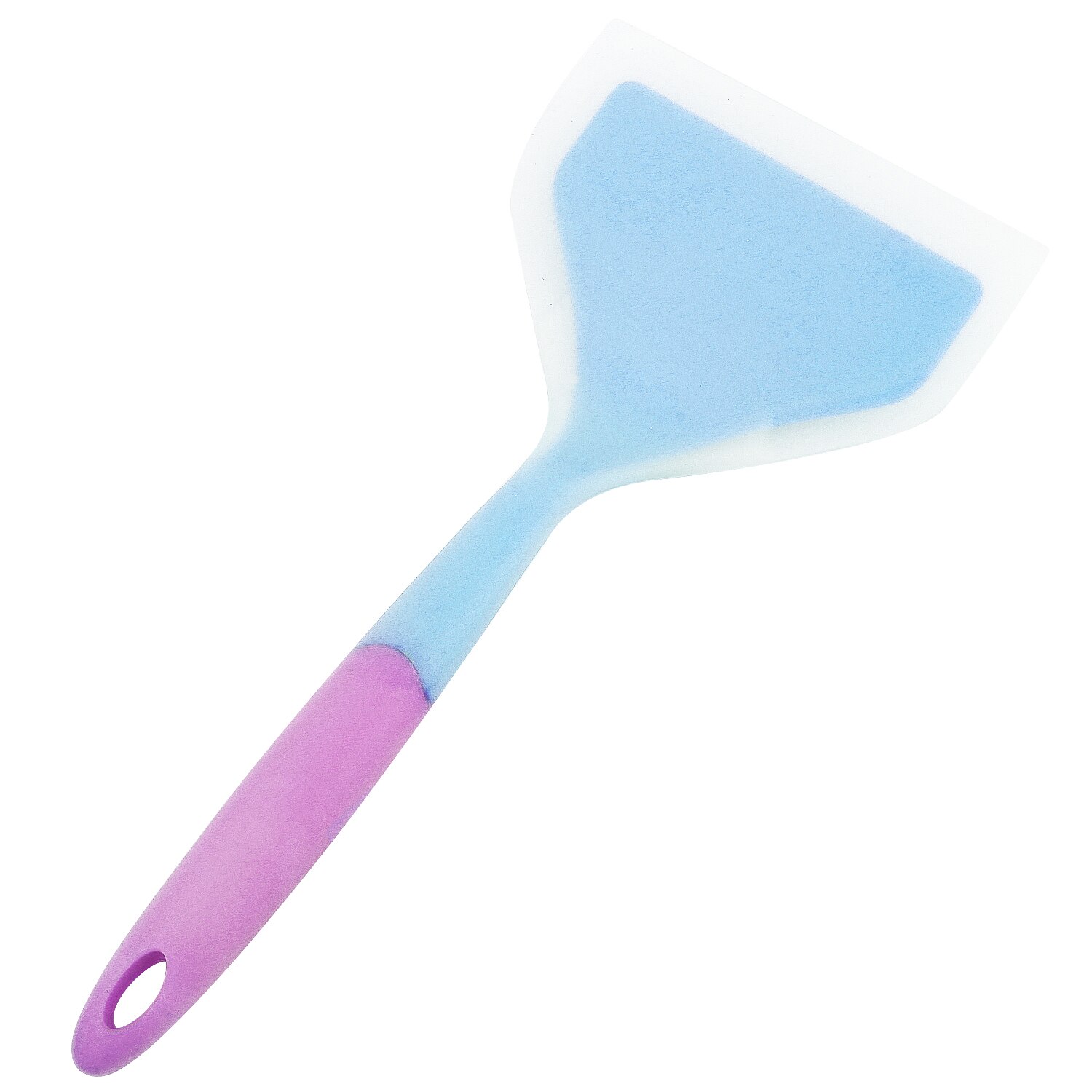 Pro Home Cooking Utensils Silicone Spatulas Beef Meat Egg Kitchen Scraper Wide Pizza Shovel Non-stick Turners Food Lifters Tool: A - Blue
