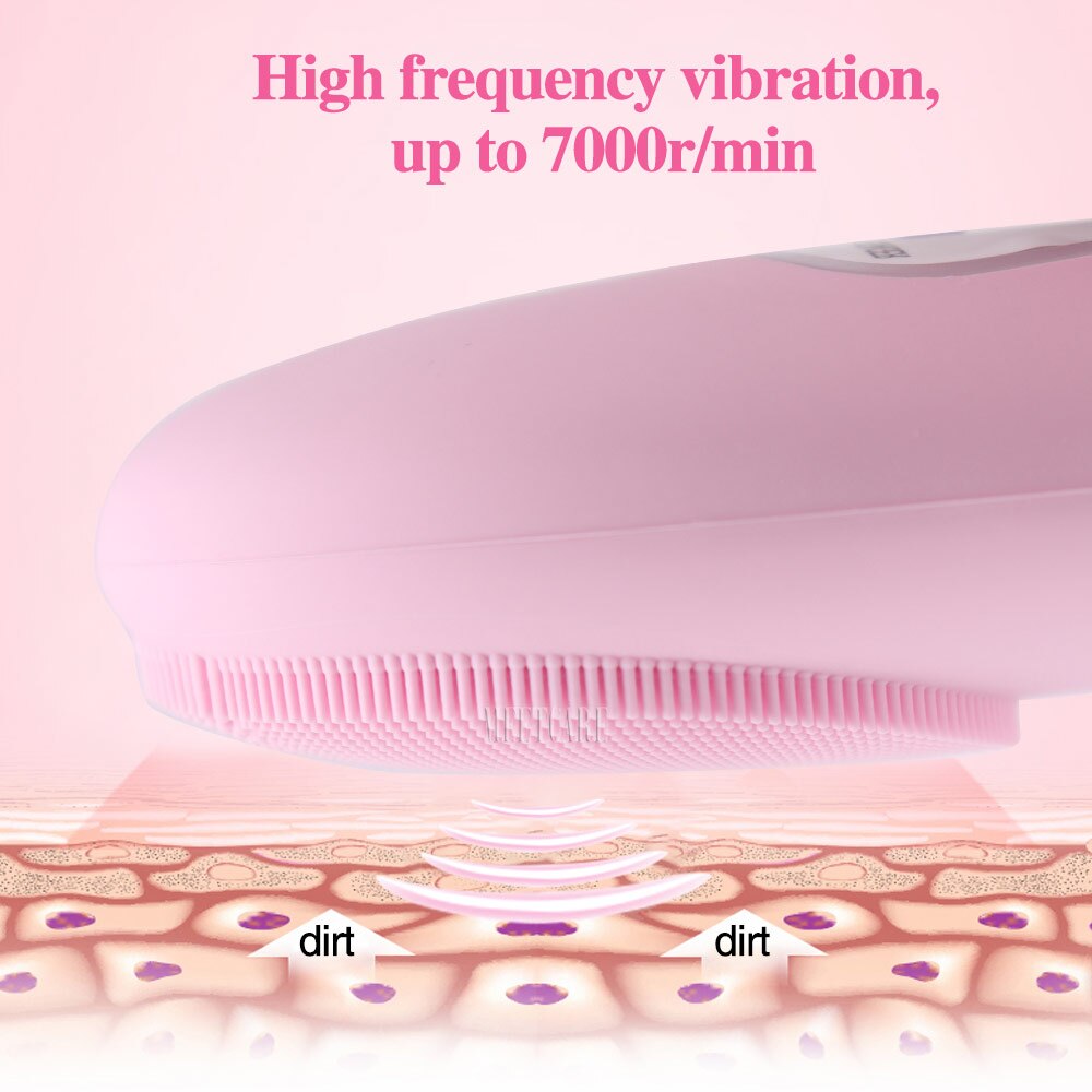 Usb draagbare siliconen gezichtsreiniger borstel gezichtsmassager elektrische mini vibrerende gezichtsreiniger borstel waterdicht huidverzorgingsapparaat