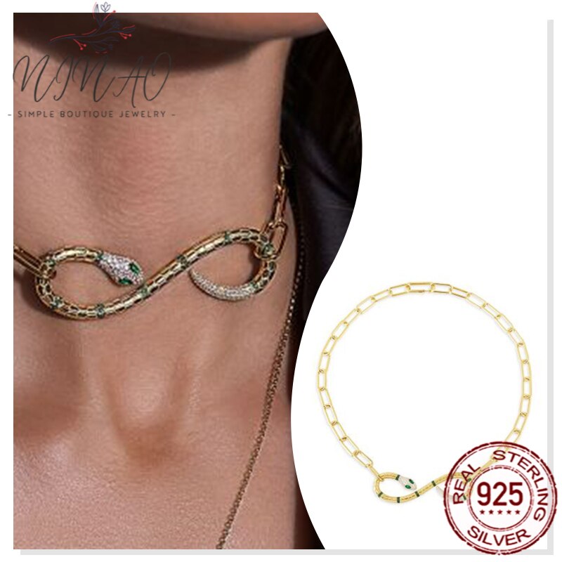 ÄGYPTISCHEN TRIBUT Stamm serie schlange frauen halskette zubehör schmuck Schlange-förmigen dominierenden retro persönlichkeit Boutique