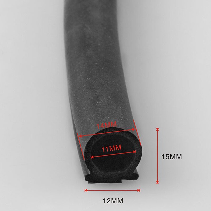 Auto motor deur grote d-vormige rubberen afdichting weerstrip hol 157 inch 4m