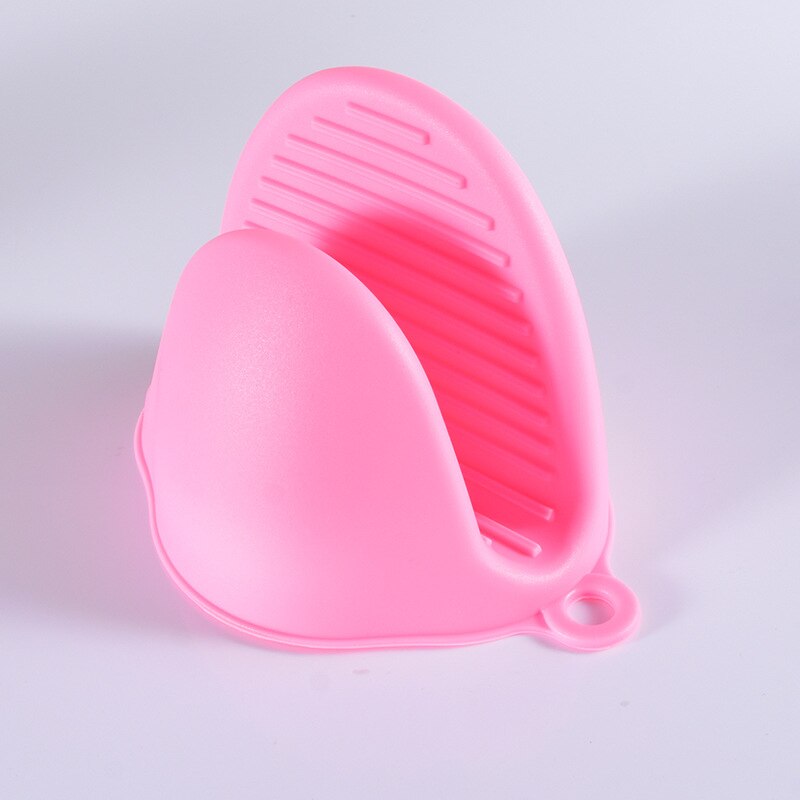 Gants de four en Silicone pour micro-ondes, 1 pièce, mitaine résistante à la chaleur, poignées antidérapantes, pinces à bol, Gadgets de cuisine, directe: Rose