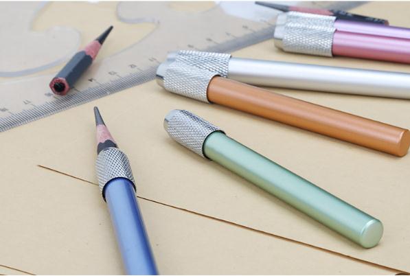 6-color metal pencil extension drawing pencil sleeve extension pencil connector aluminum rod extension rod