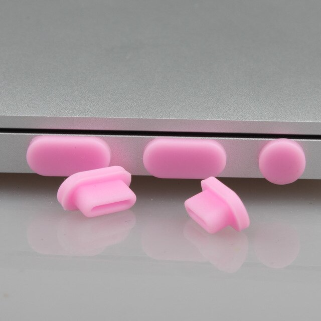 anti støv smuss plugger deksel til macbook pro 13 "  a1706 a1708 a1989 /  pro 15 "  a1707 a1990 /  macbook 12 a1534 laptop støvplugger: Rosa