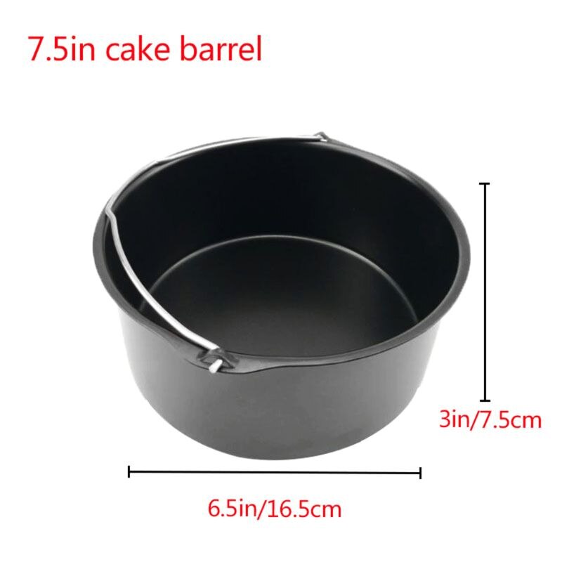 5 kpl/setti 7 tuuman ilmakeitin tarvikkeet paistopizzapannu kakku tynnyri grilli ritilä eristysmatto 3.7qt 4.2qt 5.3qt 5.8qt