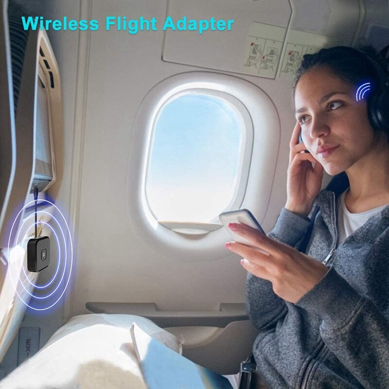 Bluetooth-transmitter-adapter, tragbarer drahtloser audioadapter zum koppeln mit 2 bluetooth-kopfhörern, stereo-transmitter